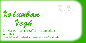 kolumban vegh business card